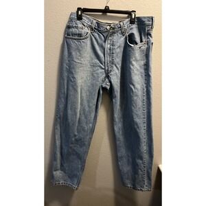 Levi's 550 Mens 38 X 30 Relaxed Fit Straight Leg Blue Denim Light Wash Jeans